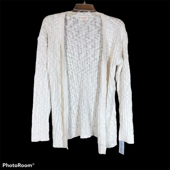 Cat And Jack Girls Size XL 14-16 Sweater Open Front Cardigan Tan New With Tags - Picture 1 of 11